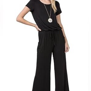 Eloges Black Soft Jersey Jumpsuit